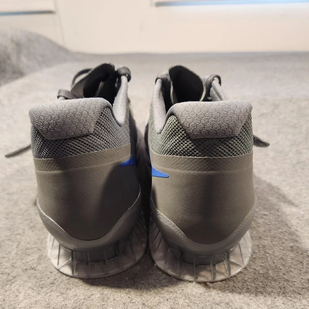 Nike Romaleos 3 Shoes Mens Size 11.5 Gray Weightlifting Training Gym Sneakers